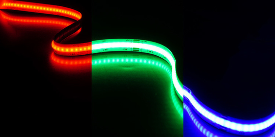 RGB COB LED Strip Light UL Liste 24V Multicolor pour l'éclairage de la pièce