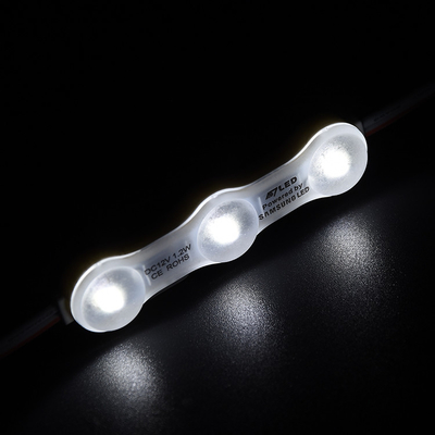 1.2W IP68 DC12V 3 modules LED avec LED SMD2835 160°Faisceau avec ruban adhésif arrière