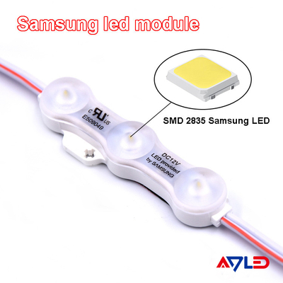 Lampe 3 12V blanc chaud IP68 de l'injection SMD 2835 de source lumineuse de module de Samsung LED imperméable