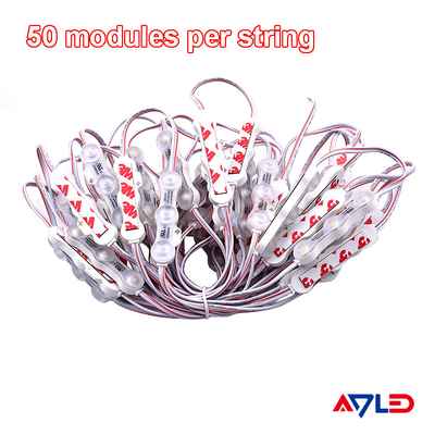 1.2W IP68 DC12V 3 modules LED avec LED SMD2835 160°Faisceau avec ruban adhésif arrière