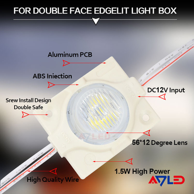 Le module d'IP67 LED allume la double puce latérale de volt 3030 SMD LED de Lightbox Dimmable 12 de Lit de bord