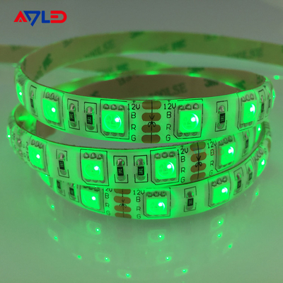 Couleur verte SMD 5050 60LEDs/M LED Strip Lumières pour les meubles Décoration Haute luminosité étanche