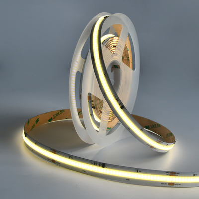 Couleur blanche dynamique réglable COB LED bande 24V Sortie lumineuse transparente Options blanches vibrantes Éclairage linéaire