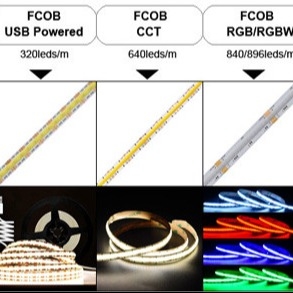 Conception d'une fiabilité environnementale extrêmement élevée Lumières RVB extérieures 528LED/m COB