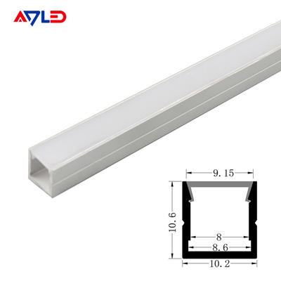 PC diffuseur monté cadre en alliage Profiles de canaux rectangulaires feux de bande LED profil en aluminium