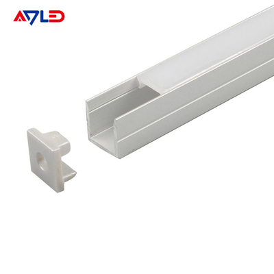 PC diffuseur monté cadre en alliage Profiles de canaux rectangulaires feux de bande LED profil en aluminium