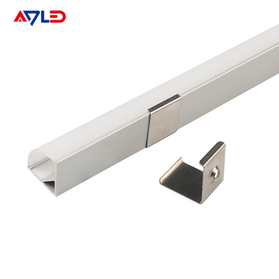 Profil de bande LED, canal diffuseur de lumière, coin d'extrusion, canal LED Profil en aluminium pour bande LED
