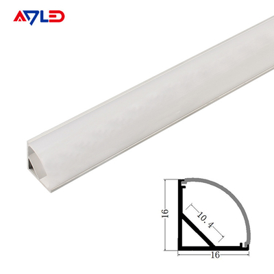 16*16 mm L'aluminium anodisé à LED suspendu à l'extrusion de l'aluminium a conduit à un profilé de surface à angle monté sur une bande lumineuse à LED