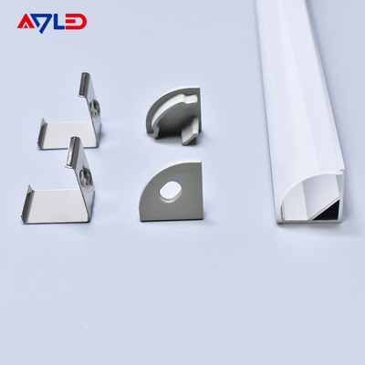16*16 mm L'aluminium anodisé à LED suspendu à l'extrusion de l'aluminium a conduit à un profilé de surface à angle monté sur une bande lumineuse à LED