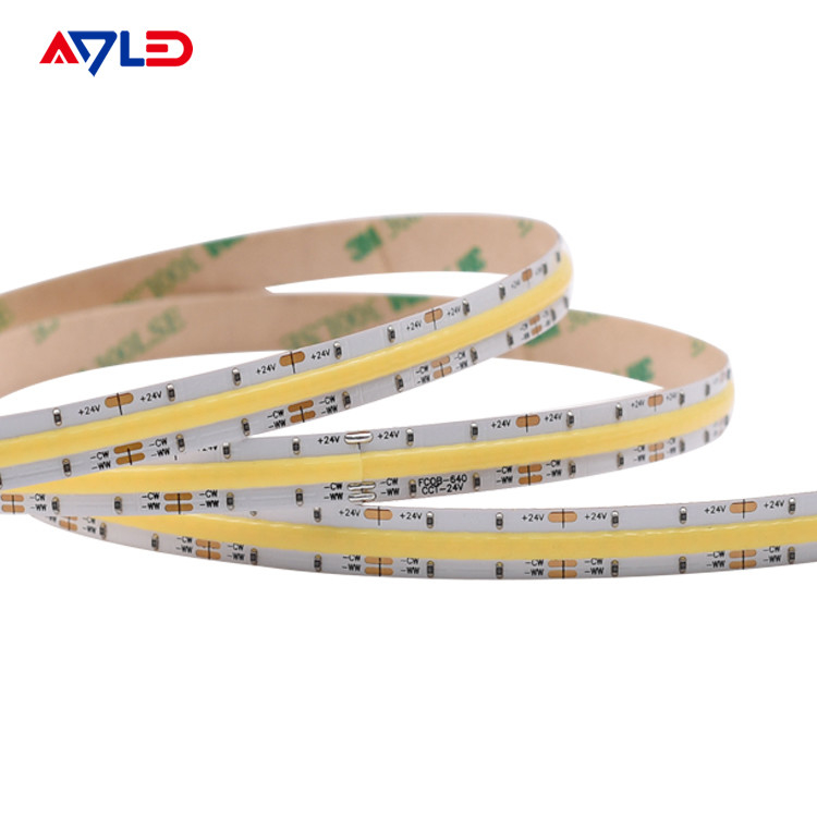Éclairage à bande CCT double blanc de haute puissance 3000K-6500K Couleur température lumineuse uniforme UL Éclairage à bande