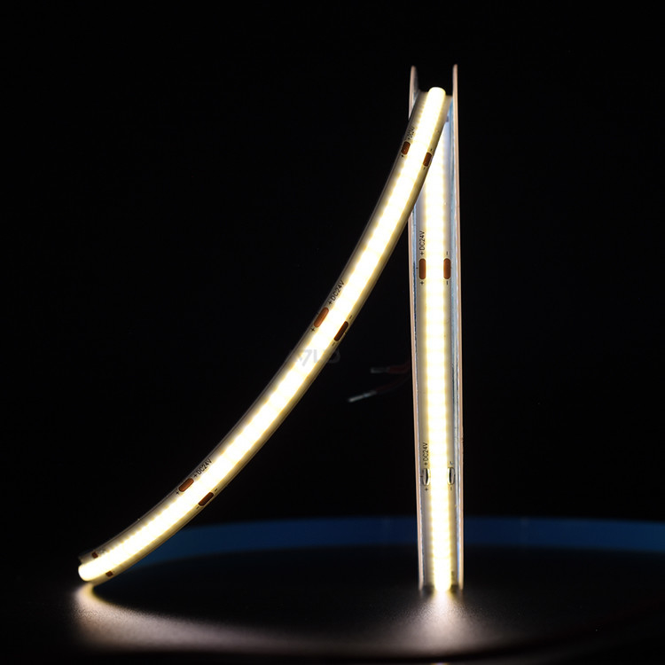 CRI élevé90 Flex 320leds bobine à bobine COB LED Strip DC24V 21W/M COB LED Lumière à bande linéaire