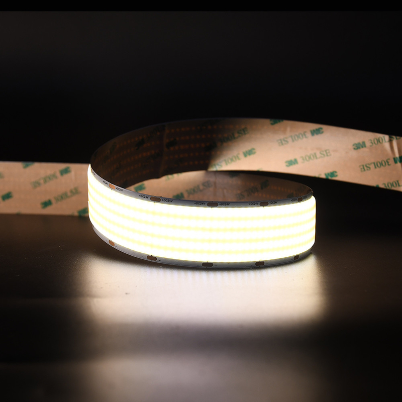 Ligne de LED linéaire flexible CRI 90 COB 5000 mm 6500K Couleur blanche 4600LM/M sur le marché européen