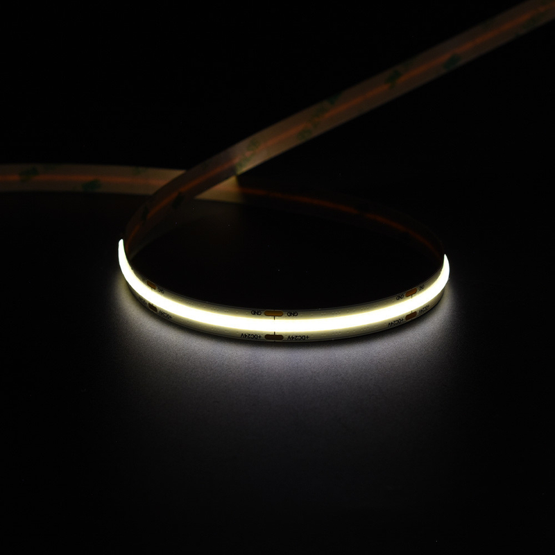 Lumière à bande LED Ra90 basse tension 12V 24V 8mm 10m10W LED FCOB Lumière à bande LED 1000LM