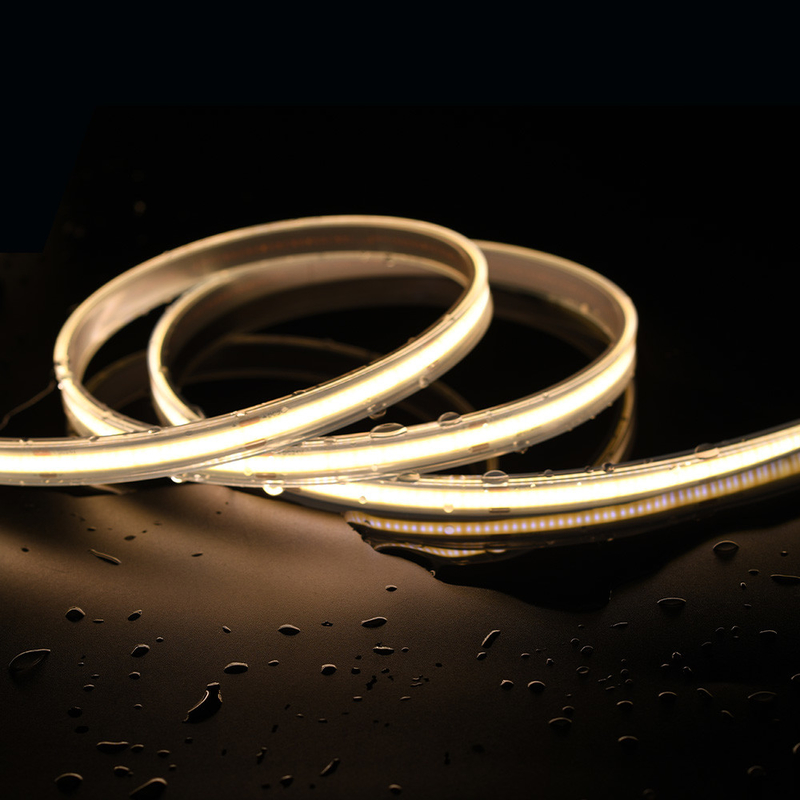 10 mm PCB COB LED Strip 480 LEDs IP20/IP67 imperméable à l'eau DC12V/DC24V CRI 90 largeur de PCB de 8 mm