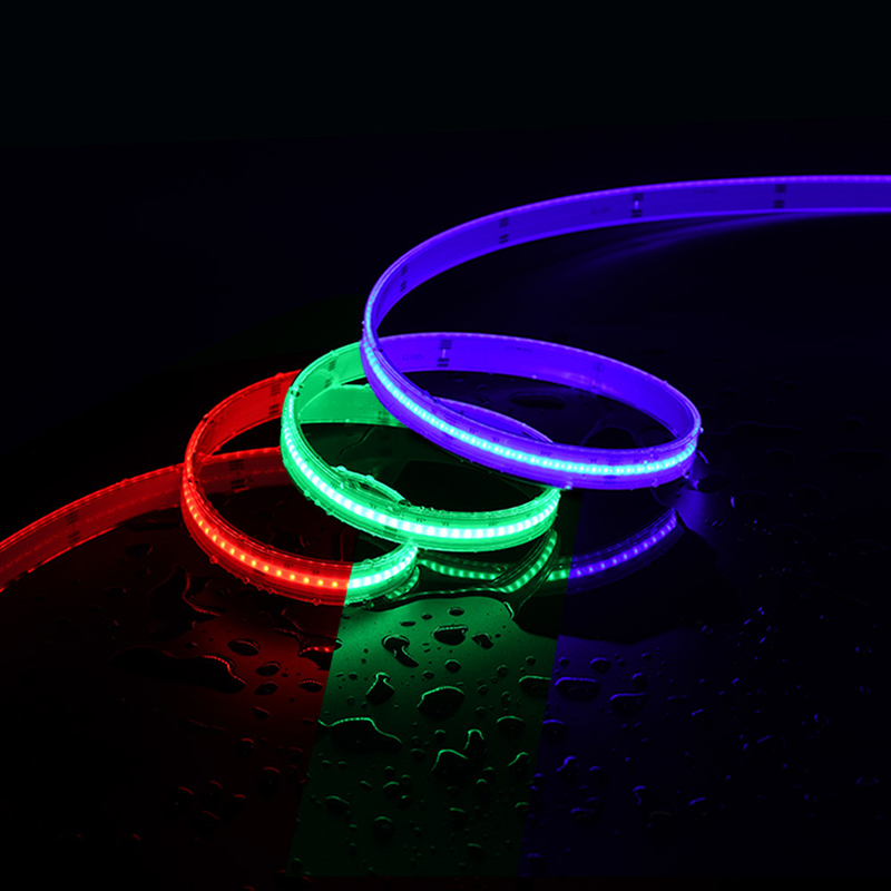 IP20 Rgbw Rgb Cob Led Strip Lumière 12V 24V Pixel Émetteur flexible Adressable Cob à LED