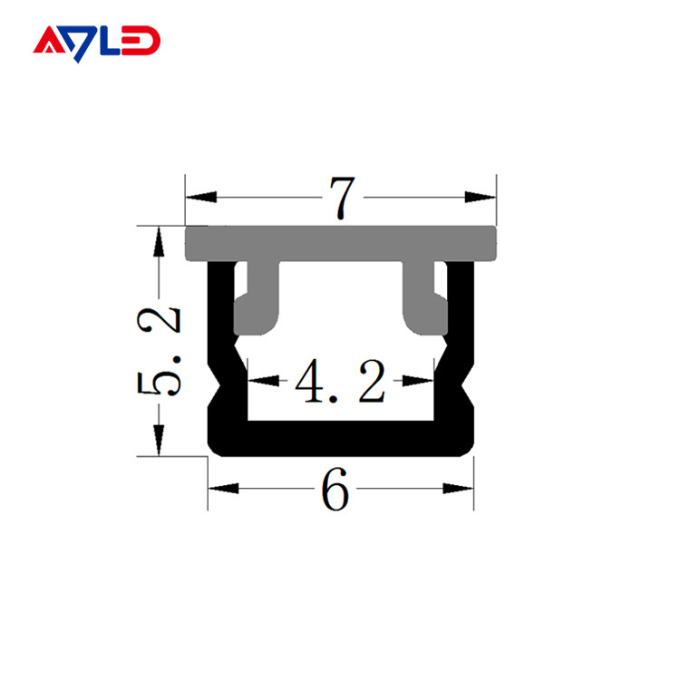 1m 2m 3m ADP-0606 Profiles en aluminium pour bande d'éclairage à LED