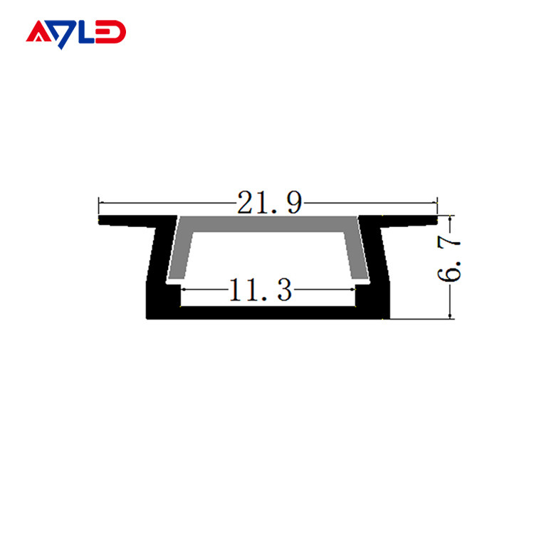 11 mm de borad 15.8 * 6.7 mm LED Strip Profil lumineux en aluminium facile à installer Aluminium à LED