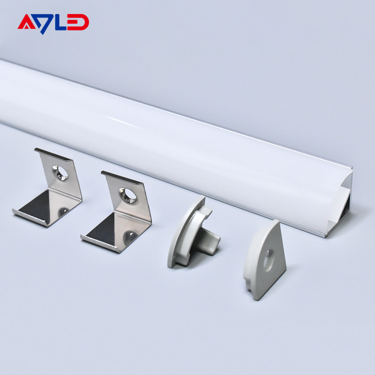 16*16 mm L'aluminium anodisé à LED suspendu à l'extrusion de l'aluminium a conduit à un profilé de surface à angle monté sur une bande lumineuse à LED